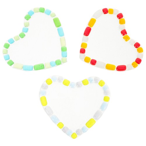 Assorted color heart glass - assorted,