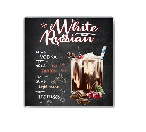 White russian glass table - russian,