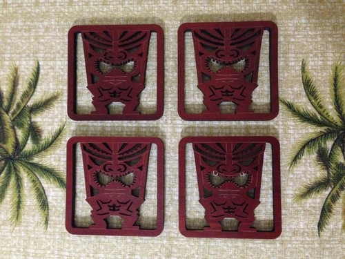 Tiki bar coasters statue - coasters, ku