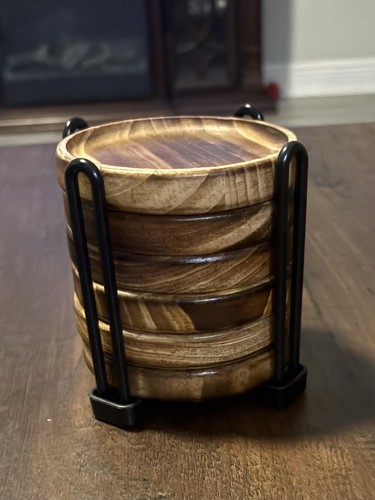 New 6pcs wooden coasters for - new,