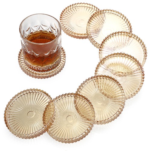 Modern clear glass coaster - modern,