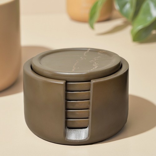 Coaster set round cup pad - coaster,