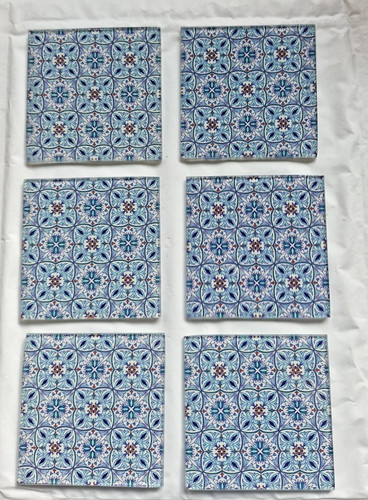 Blue white red style glass - 6,