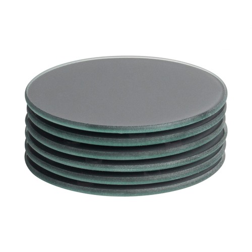 Round glass coasters 10cm - glass,