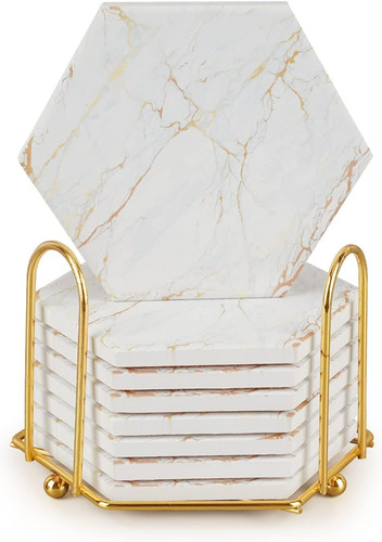 Marble coasters coaster set - marble,