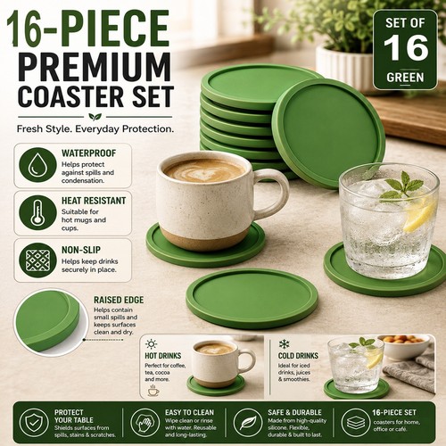 Pack silicone coasters - 4-20,