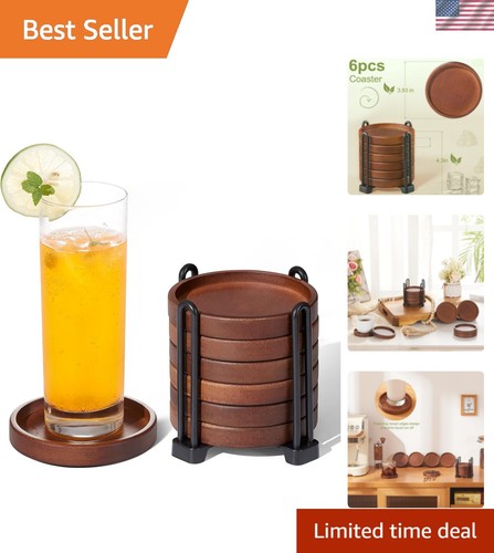 Set wooden coasters - of, 6