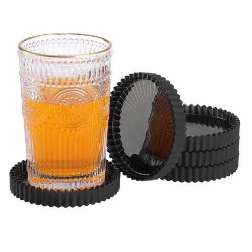 Glass drink coaster set - glass, of