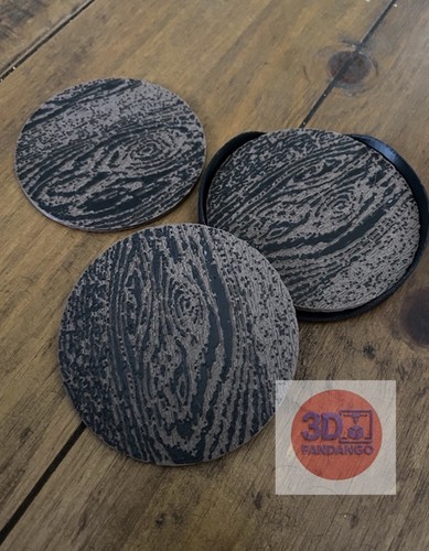 Set plastic coasters - coasters, wood