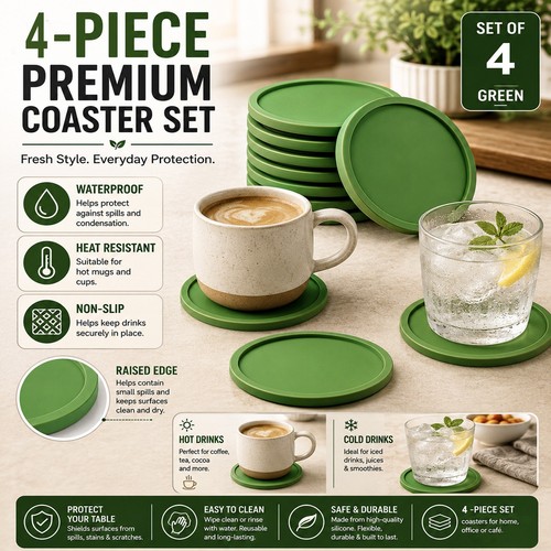 Pack silicone coasters - 4-20,