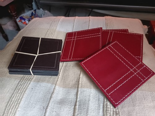 Set square faux leather - of,